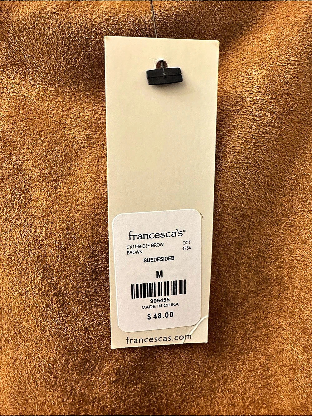Coco + Jaimeson Microsuede Side Button Skirt Brown Medium - Picture 5 of 8